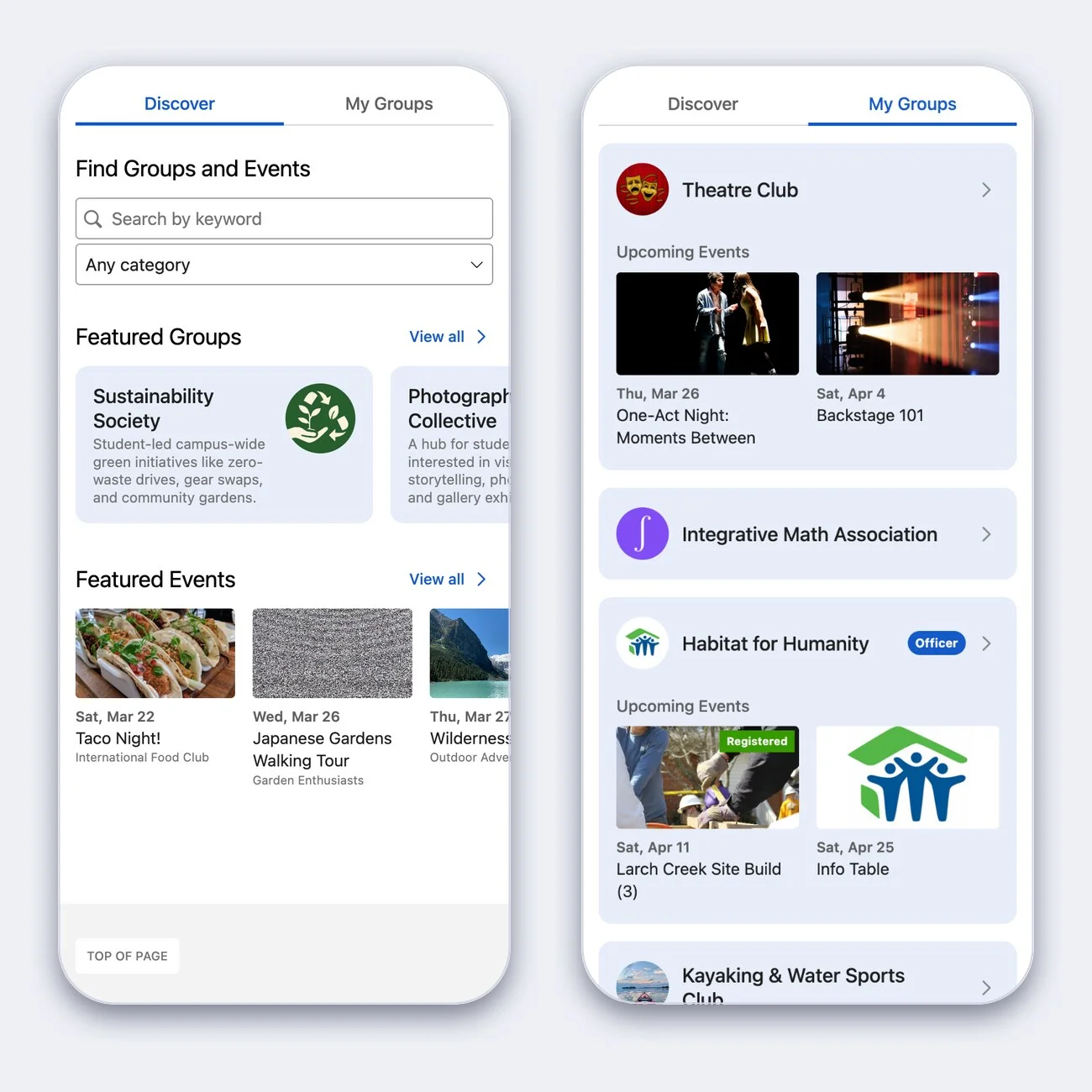 Tabs to balance discoverability and personalization